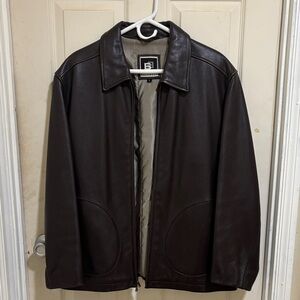 Vintage Bachrach Genuine Lambskin Leather Jacket – Brown – Zip Front